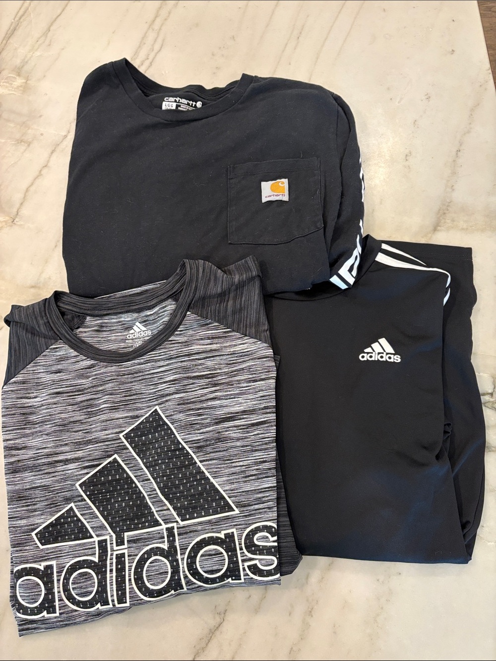 Carhartt & Adidas Tee Bundle - Black & Heather Gray